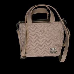 Steve Madden Quilted Beige Crossbody Bag